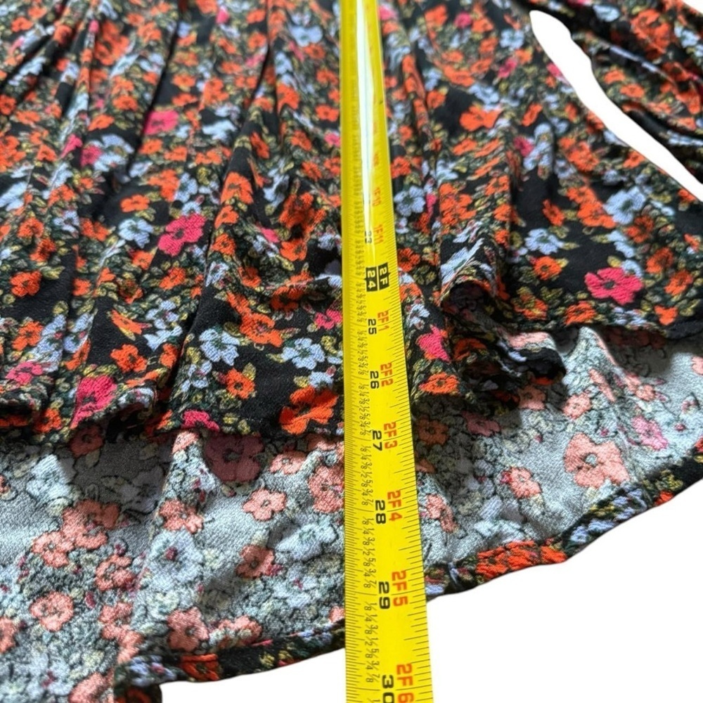 Free People Floral print long sleeve dress with ruffled neckline #floral #BoHo - Picture 5 of 5